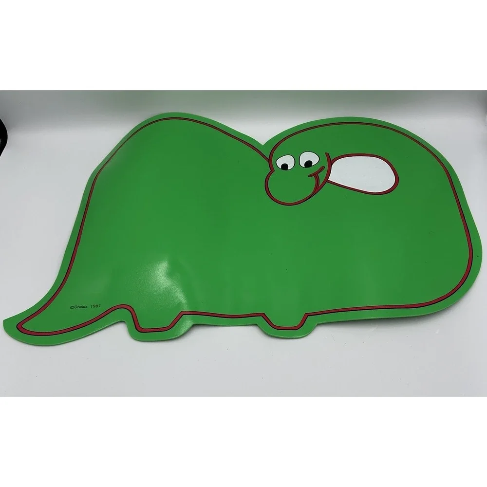 Oneida Dinosaur Toddler Plate Plastic Divided‎ Food Fun Kids Set Vintage 1987